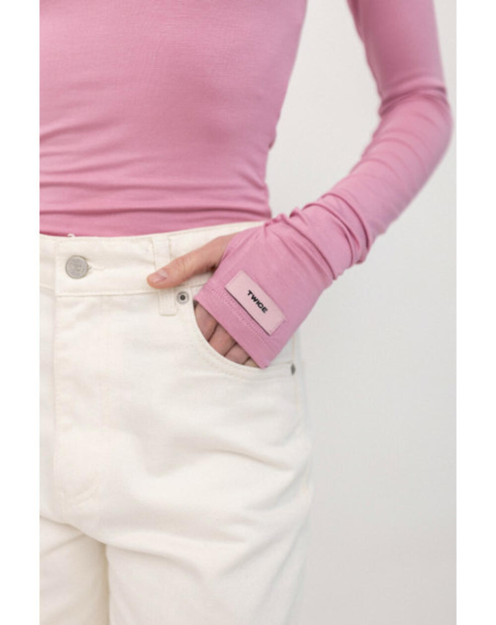 Лонгслів базовий подовжений Рожевий, M/L