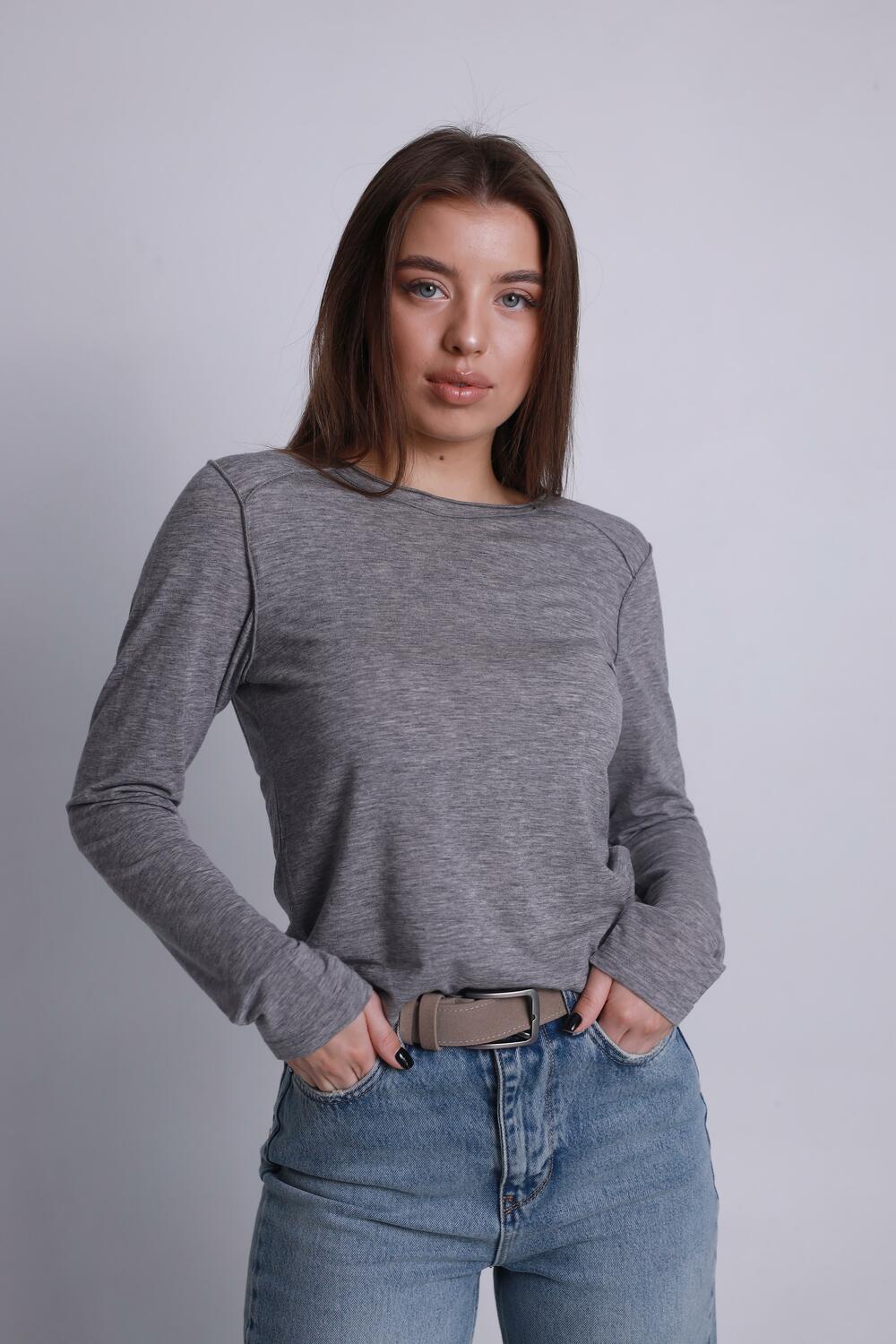 Лонгслів МАЙЛІ св.Сіра меланж, ХS