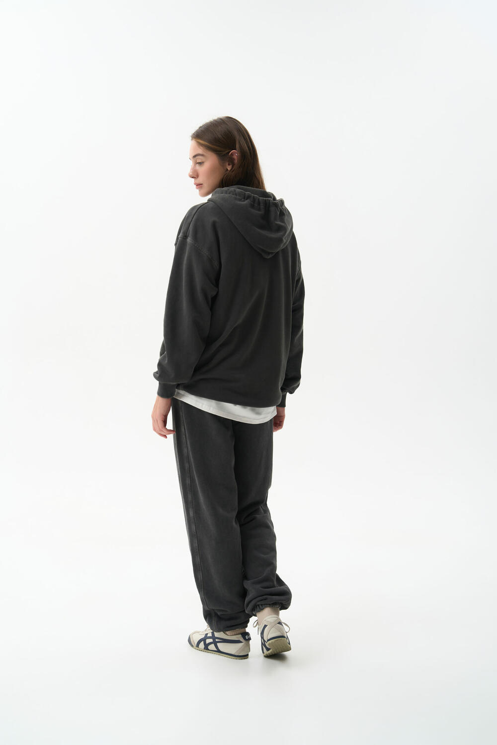 Джогери з вареної бавовни Chrom Графіт виварений, ХS