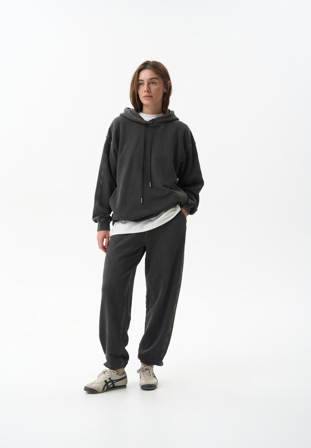 Джогери з вареної бавовни Chrom Графіт виварений, ХS