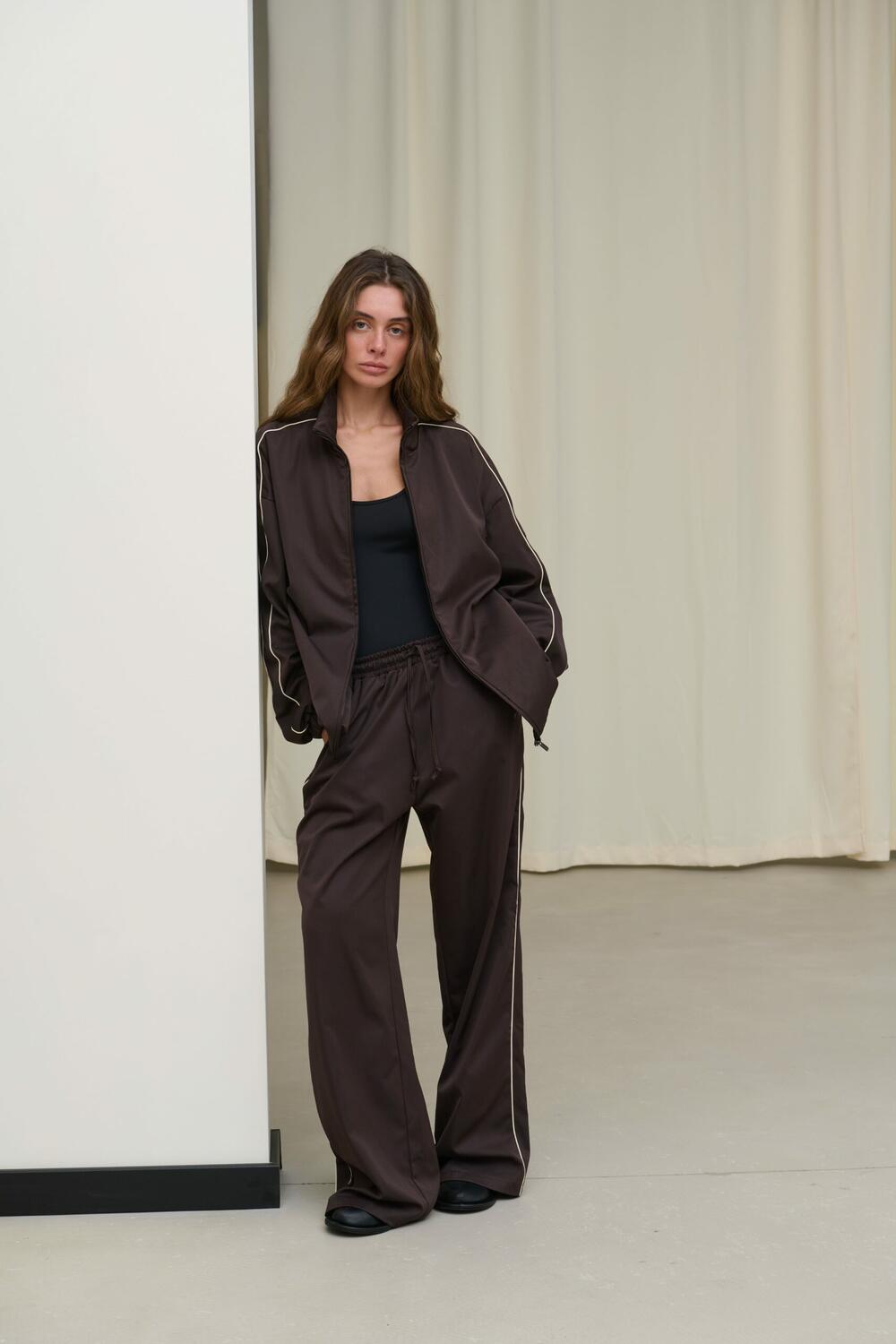 Бомбер у вінтажному стилі Шоколадний, XS/S