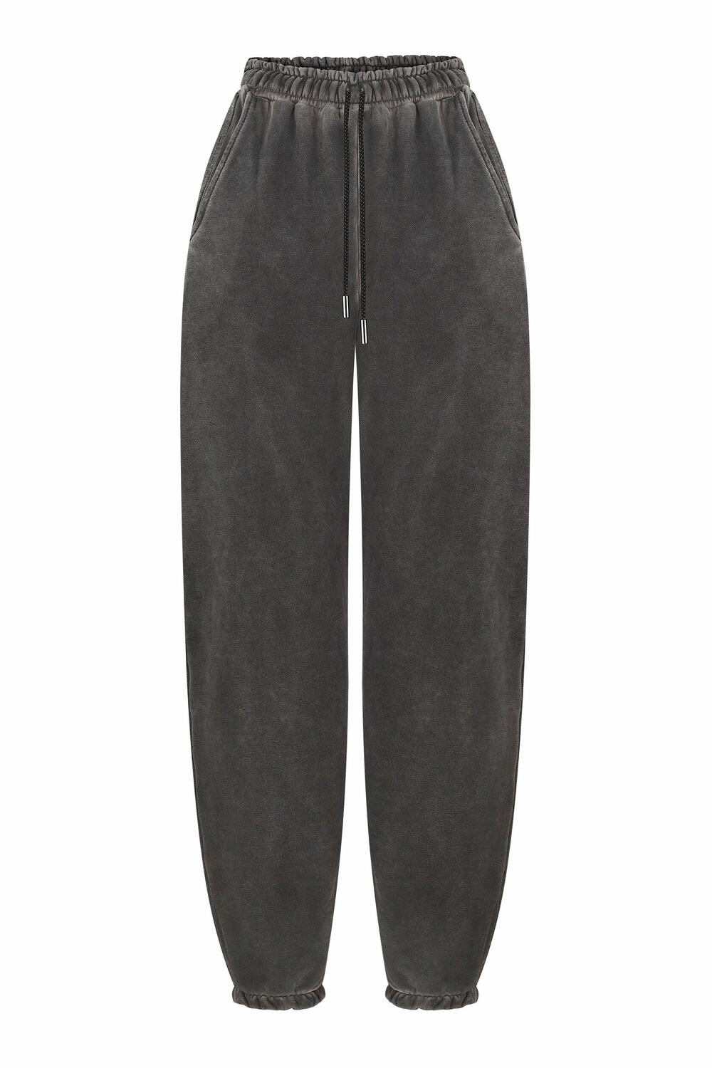 Джогери з вареної бавовни Chrom Графіт виварений, ХS