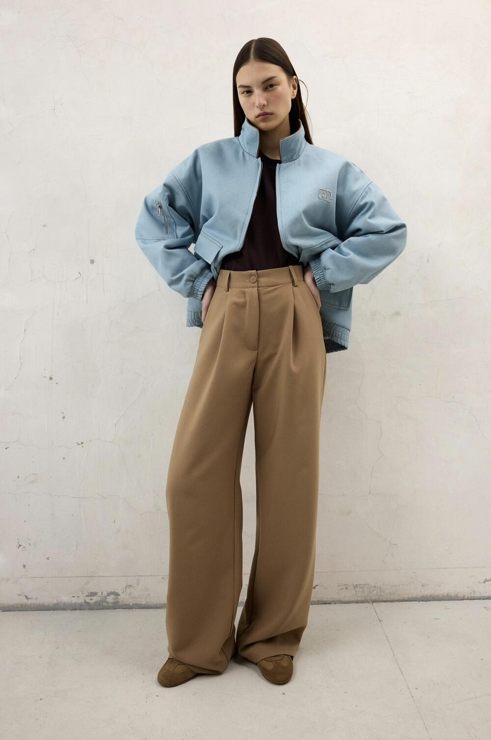 Брюки класичні з вовною CORE Кемел, S