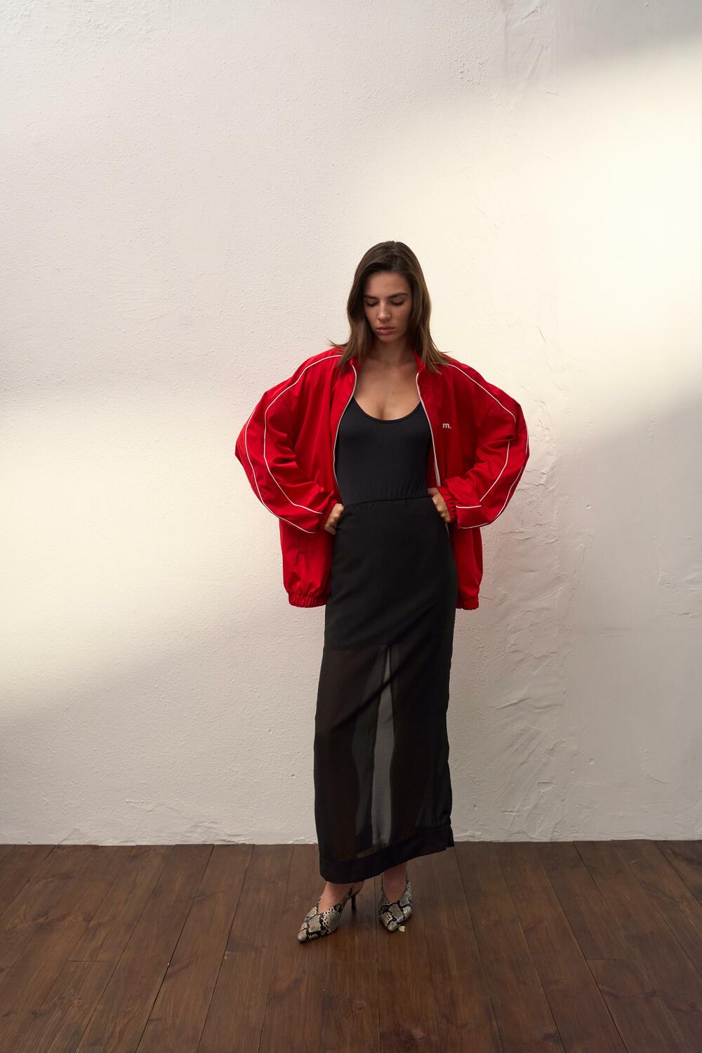 Спідниця Kapsula  міді напівпрозора Чорний, ХS