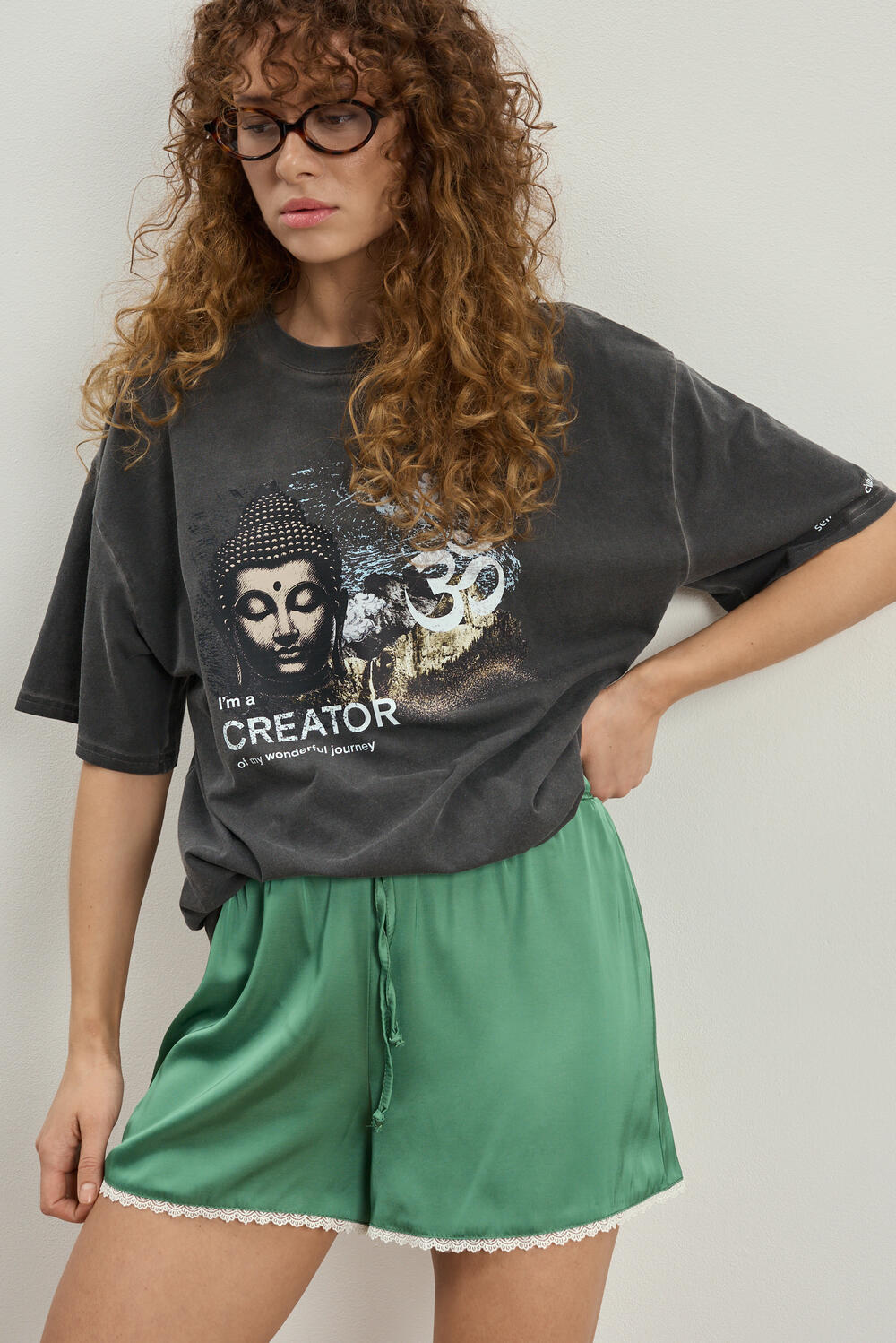 Футболка з вареної бавовни  Creator Графіт виварений, XS/S