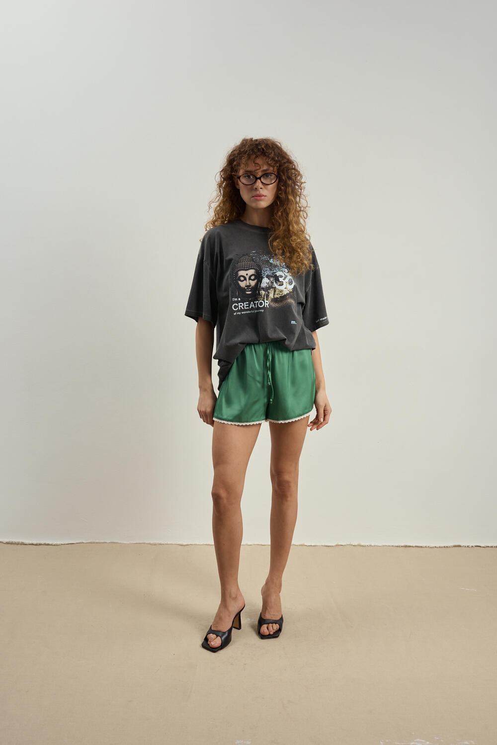 Футболка з вареної бавовни  Creator Графіт виварений, XS/S