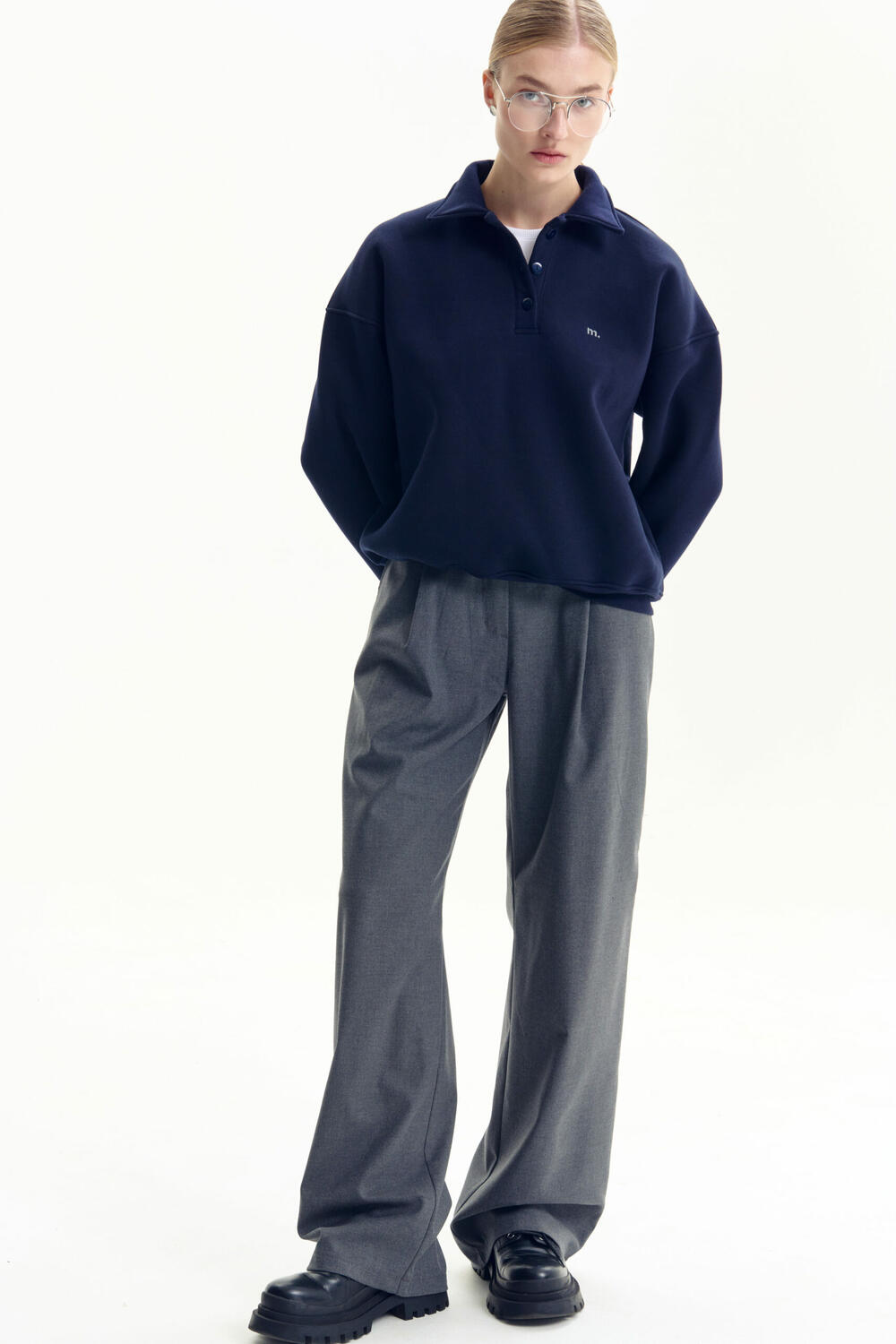 Брюки класичні з вовною CORE Темно сірий, M