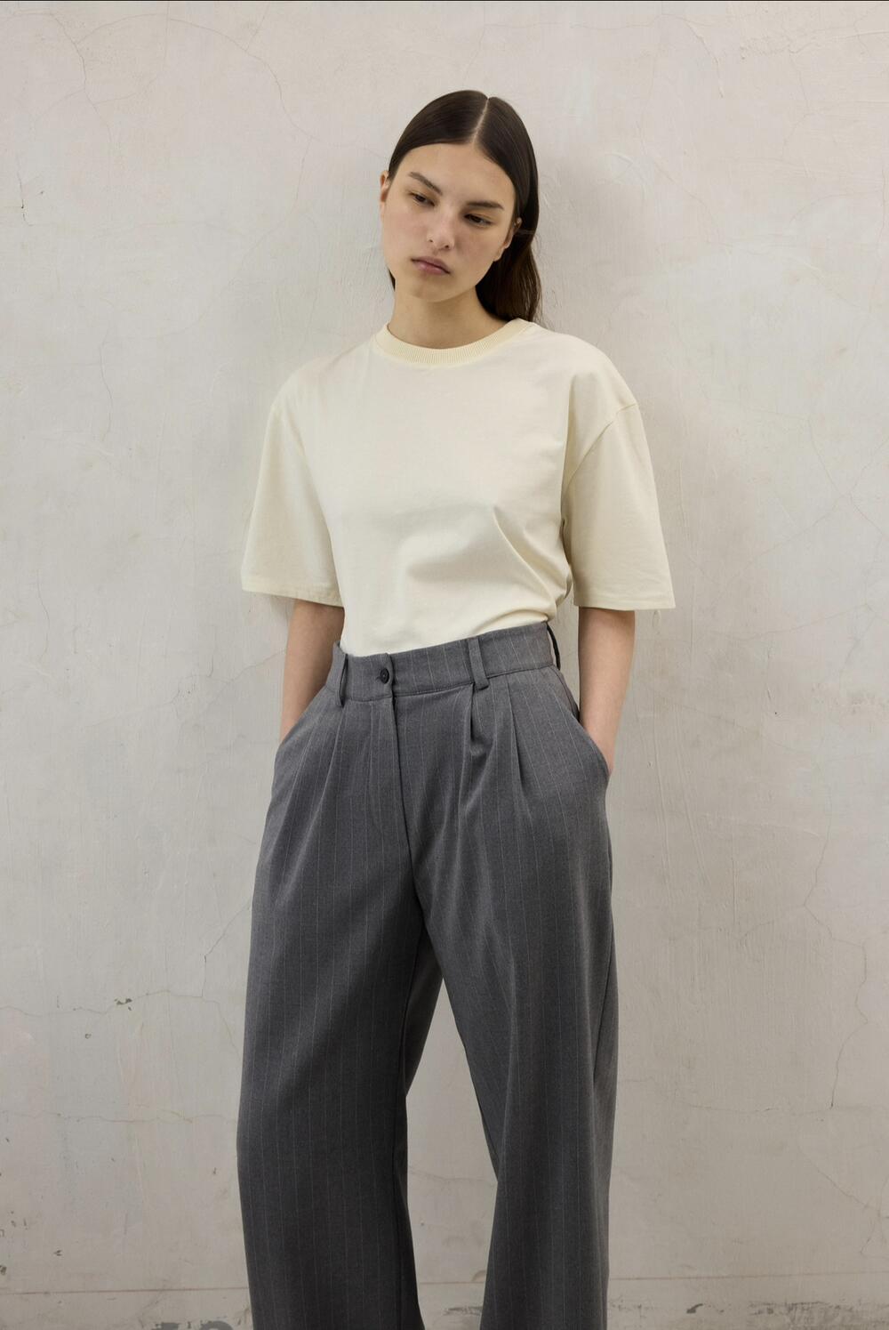 Брюки палаццо в смужку Baze 