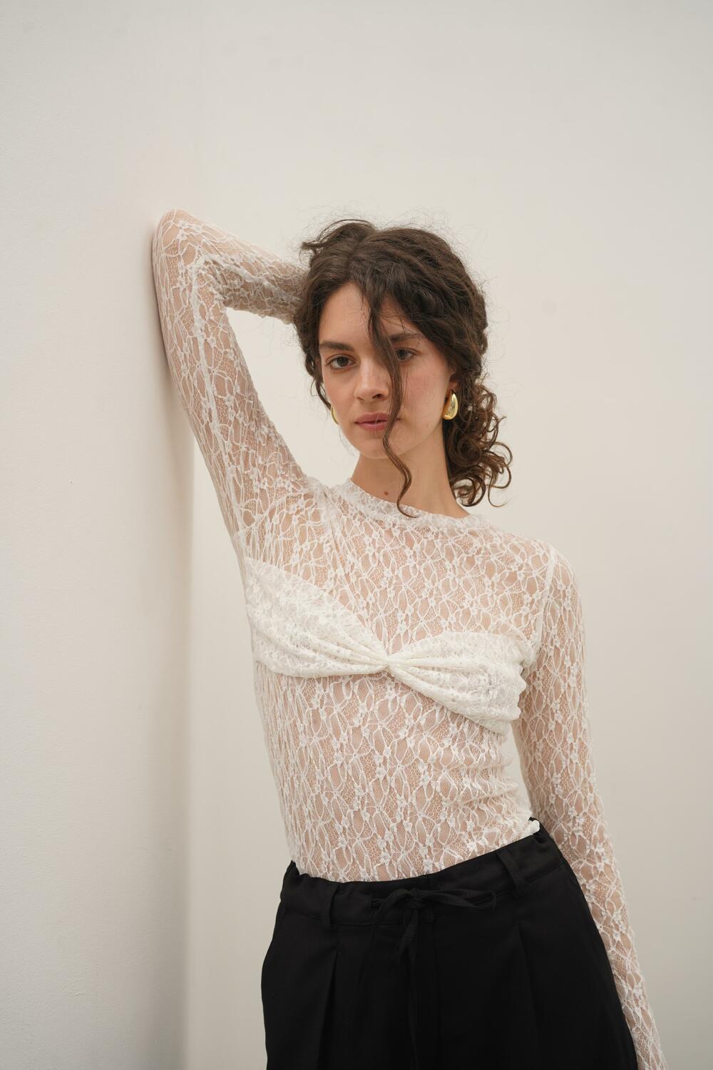 Лонгслів МУШЛЯ Білий, ХS