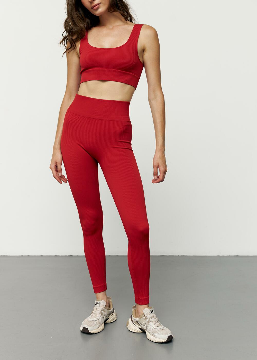 Лосини SPORT рубчик  made in Italy Червона, XS/S