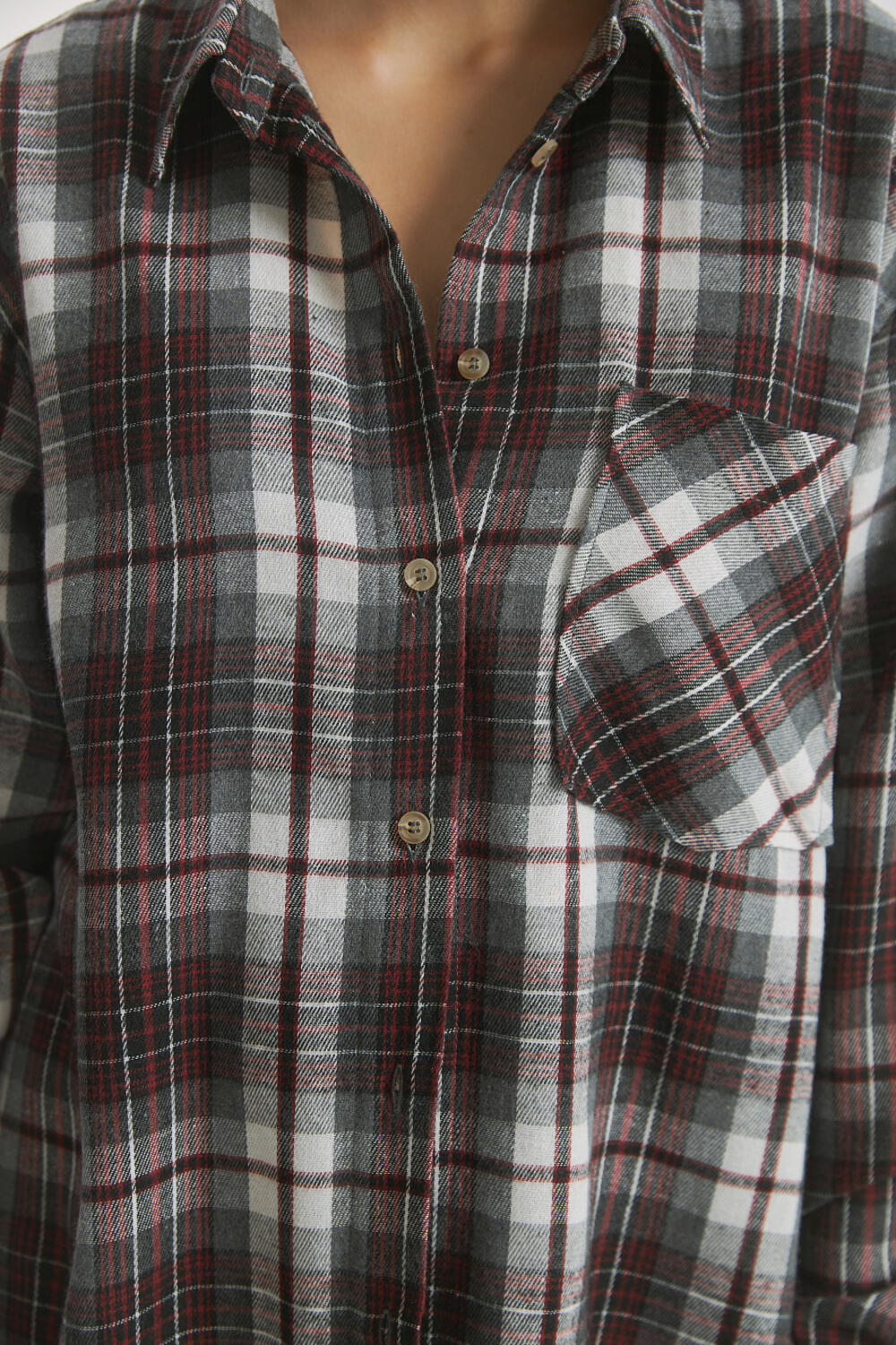 Сорочка ЮЛІУС Сіро-вишнева, S