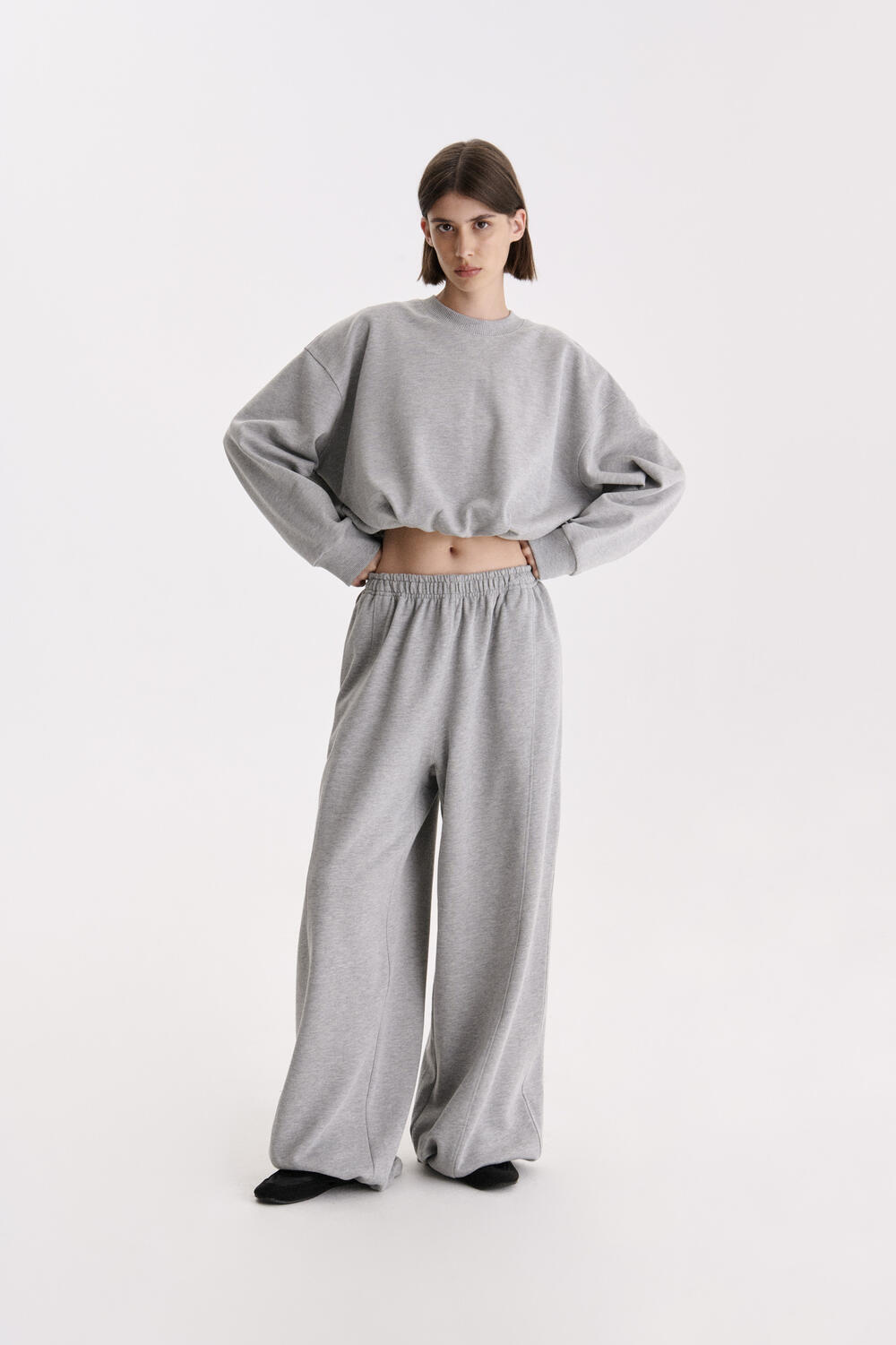 Джогери обємного крою STAGE Сірий меланж, M