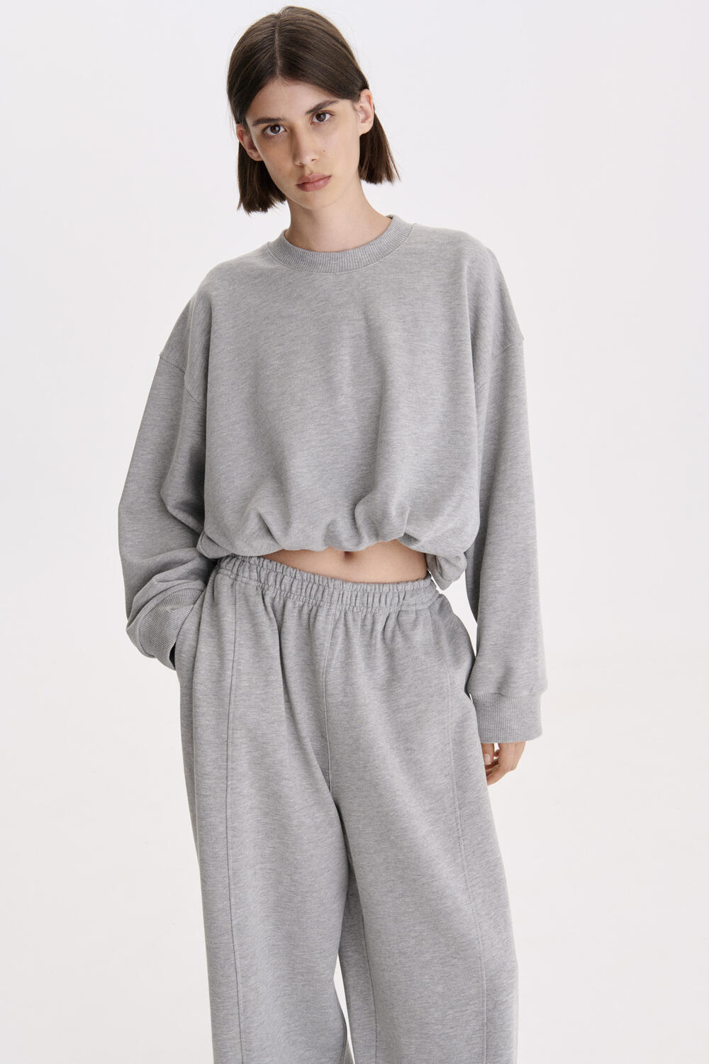 Джогери обємного крою STAGE Сірий меланж, M