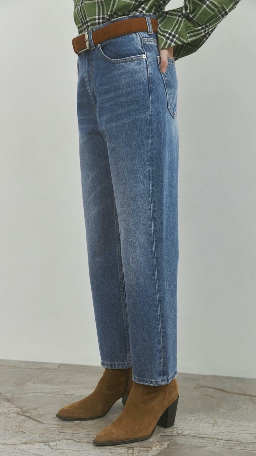 Джинси МОМ 2494 Сельві Синій денім, 38