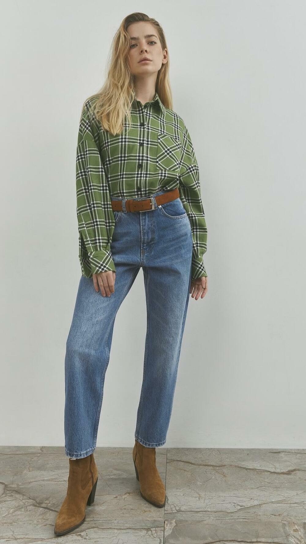 Джинси МОМ 2494 Сельві Синій денім, 40