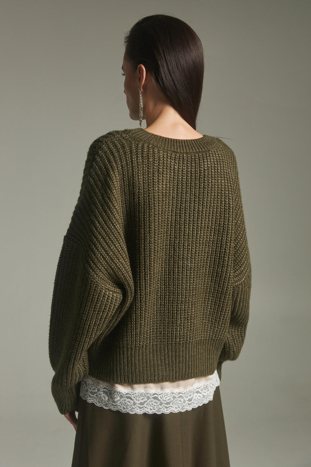 Джемпер ЕВІНІ Оливковий, S/M