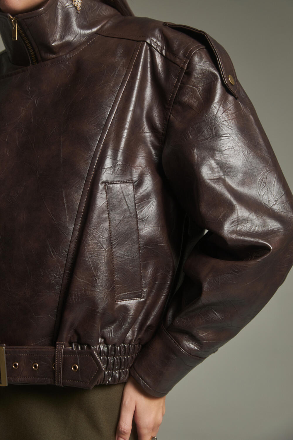 Бомбер ЕШАЛІН Шоколадний, XS/S