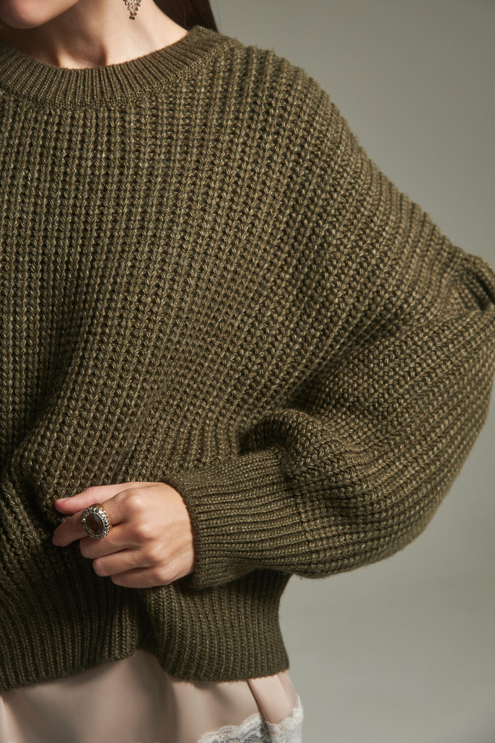 Джемпер ЕВІНІ Оливковий, S/M