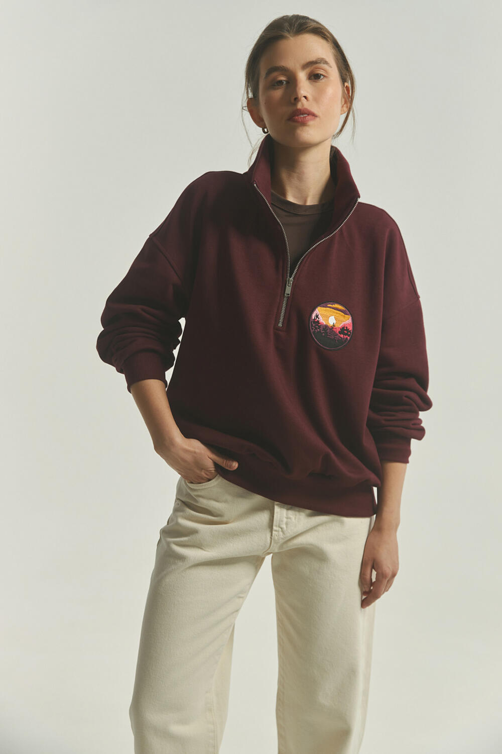 Світшот АЛЬПІС Вишневий, ХS