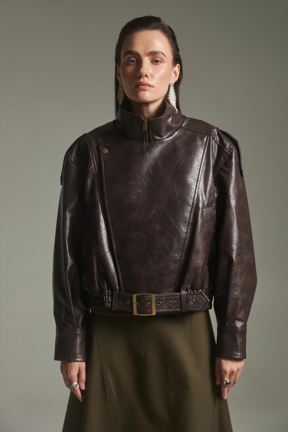 Бомбер ЕШАЛІН Шоколадний, XS/S