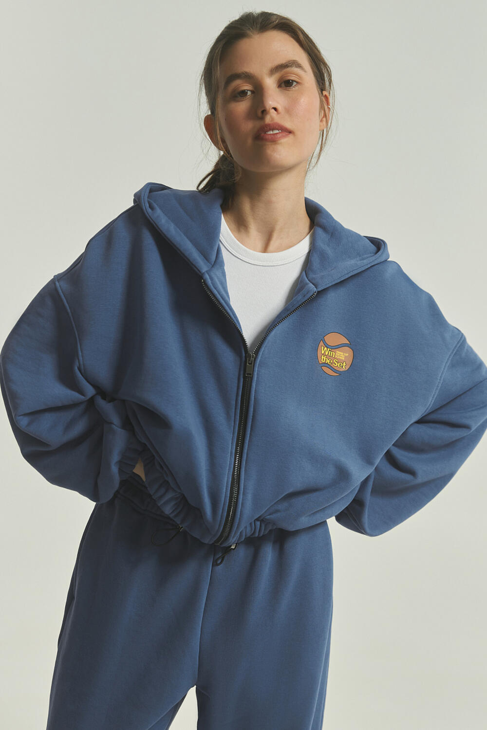 Костюм МАДОНІ (zip-худі+джогери) Синій, XS/S