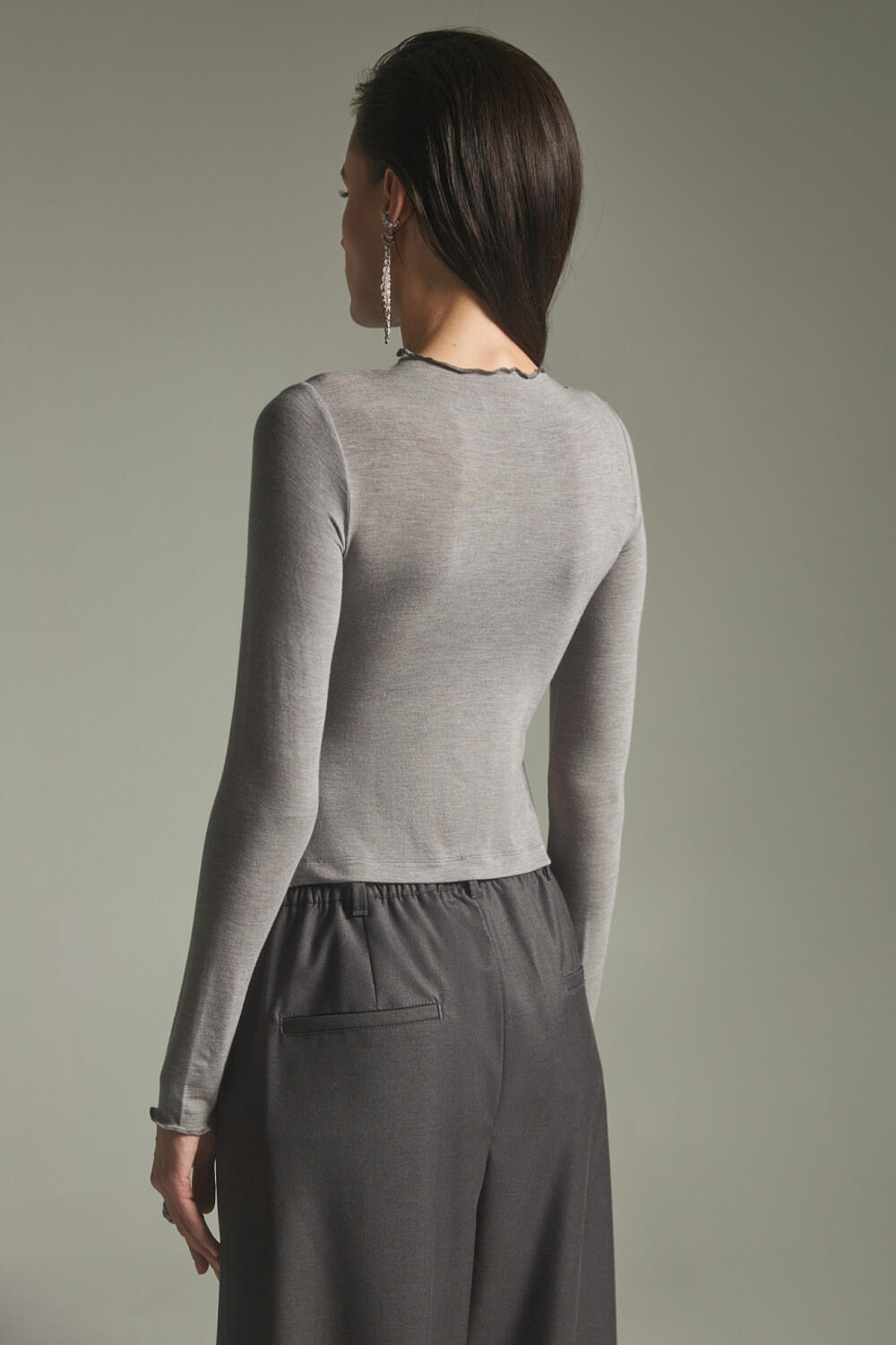 Лонгслів ЛАРІН Сірий, M