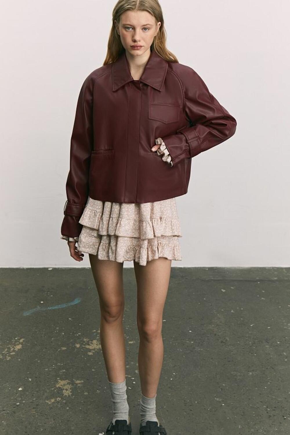 Тренч BOCHAROVA Бургунді, XS/S