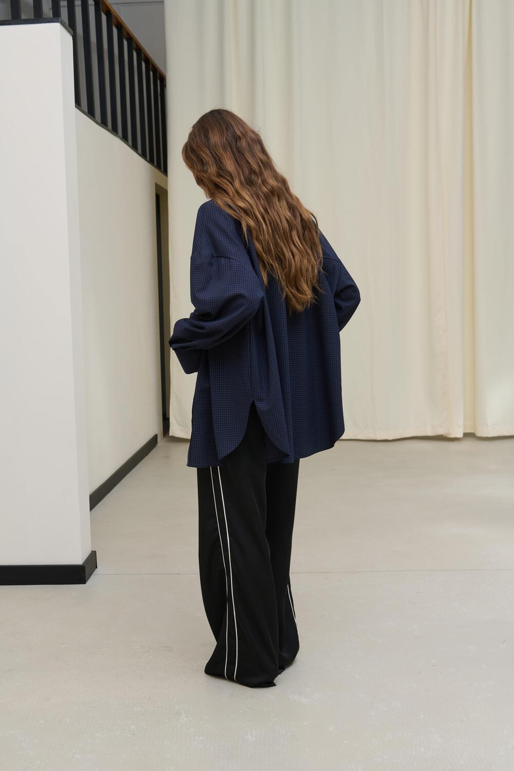 Штани з натурального сатину Catwalk Чорний, XS/S