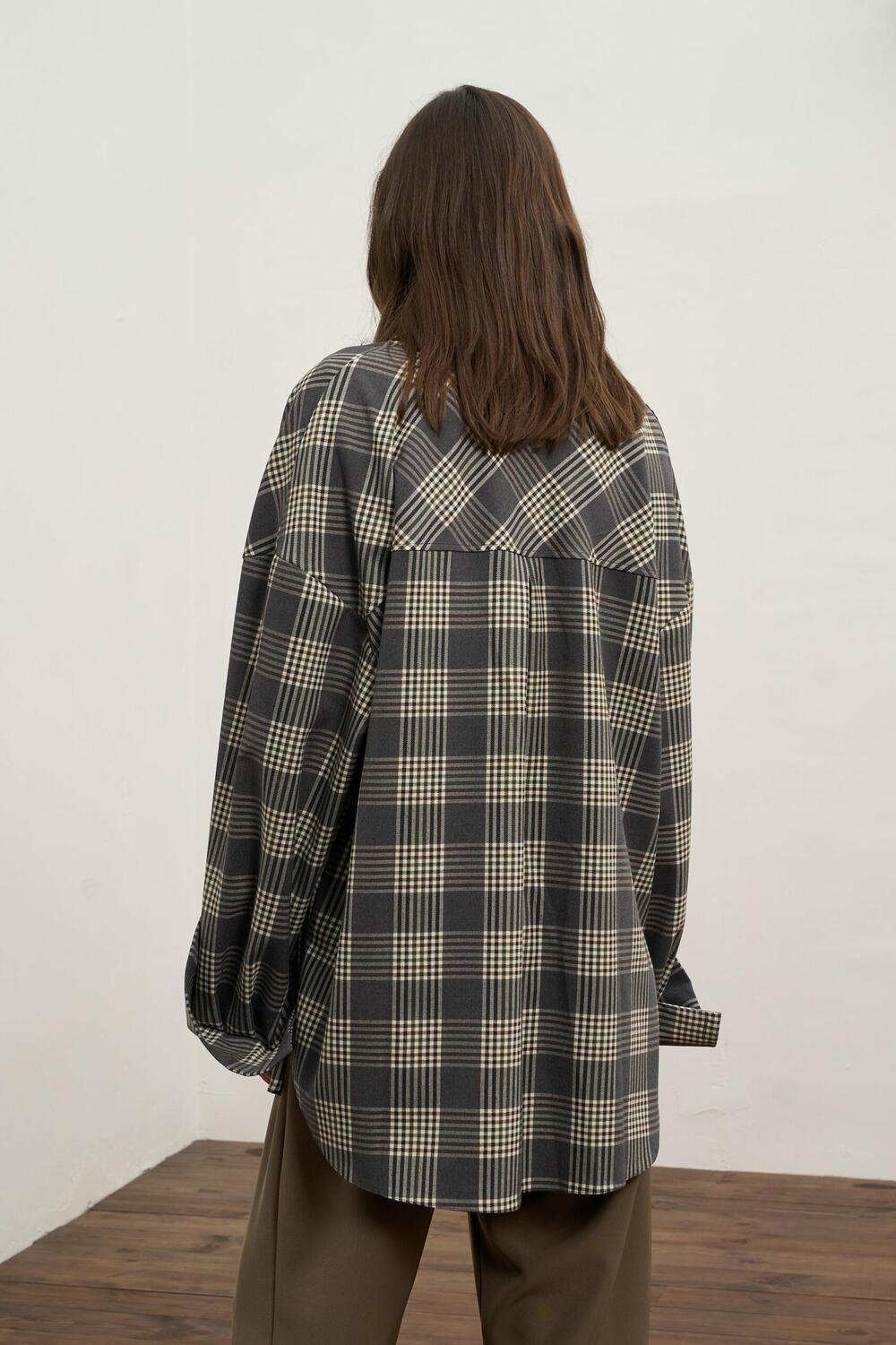 Сорочка бавовняна вільного крою Mantra Сірий, XS/S