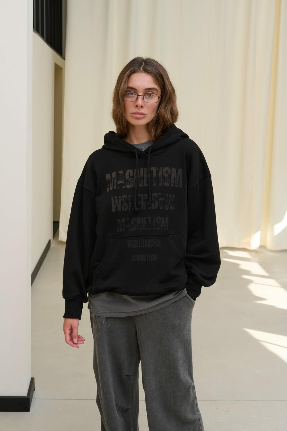 Худі вільного крою з лазерним напиленням Magnetism 