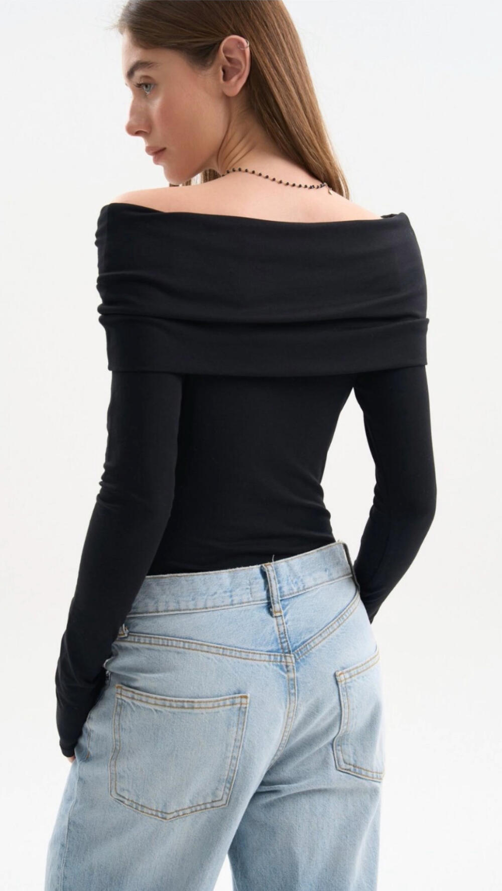 Боді  ELLA з відкритими плечима Чорний, S