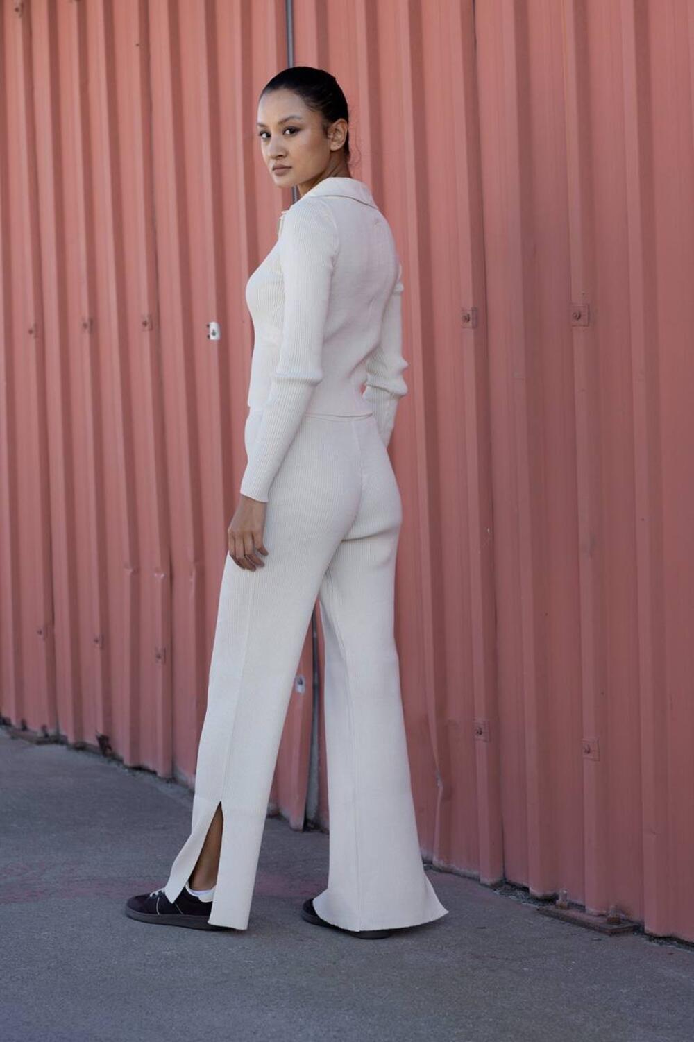 Трикотажний костюм СВЕТР ZIP 92492 Молочний, STD(Сандарт)