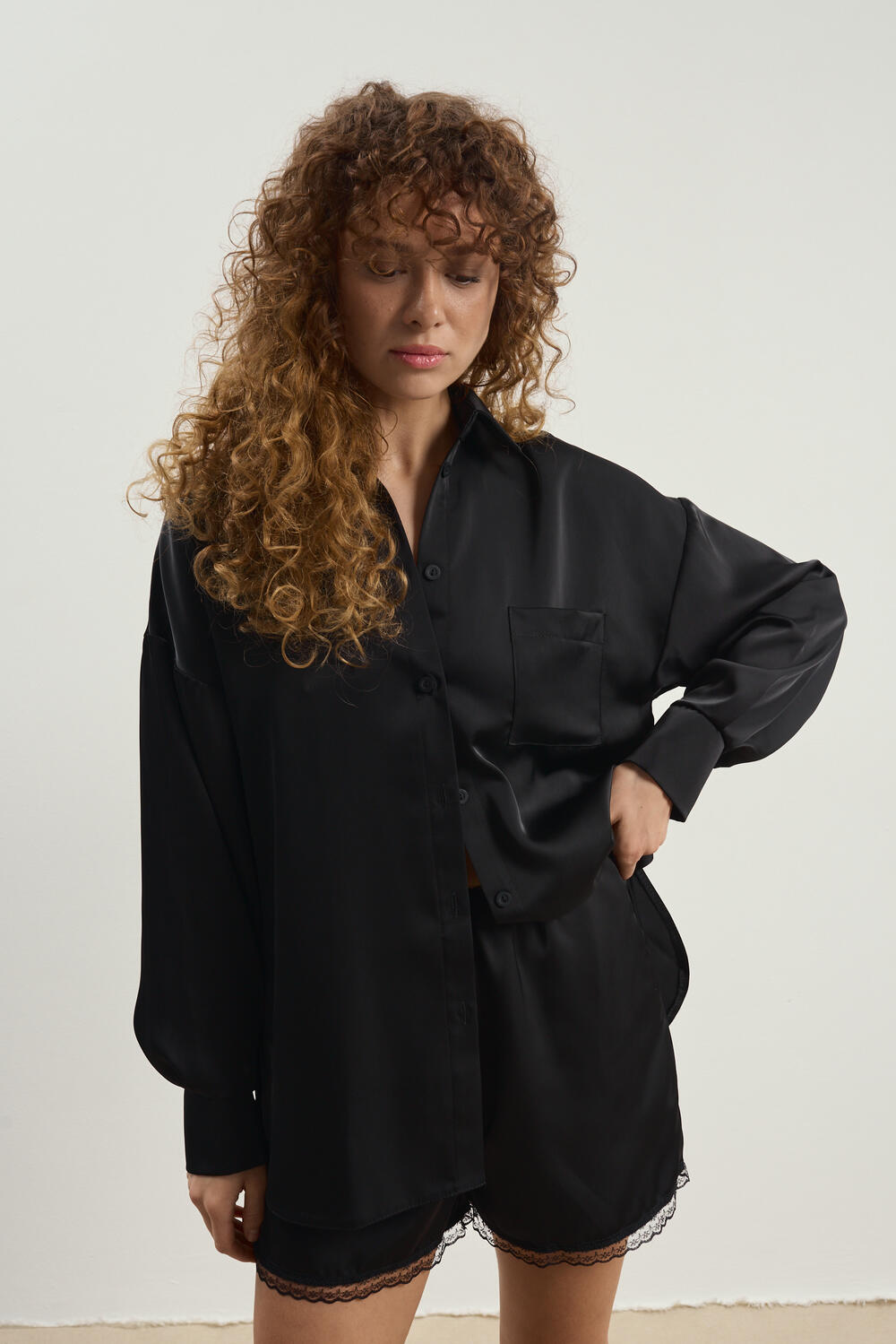 Сорочка з натурального сатину 