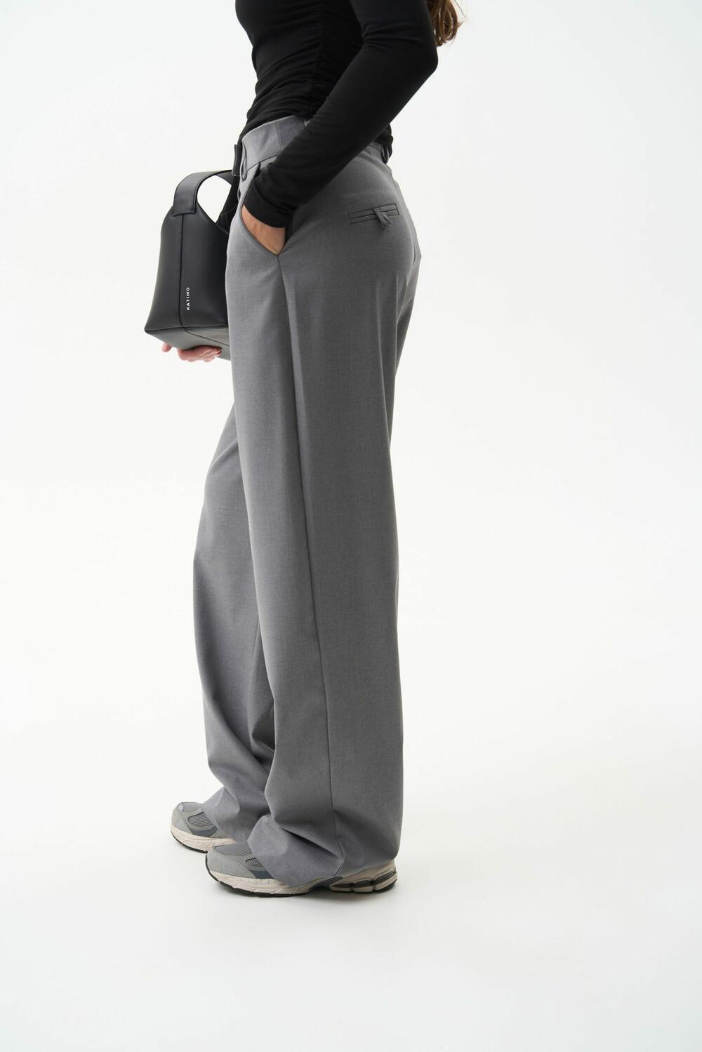 Брюки OFFICE (палаццо) Сірий, M