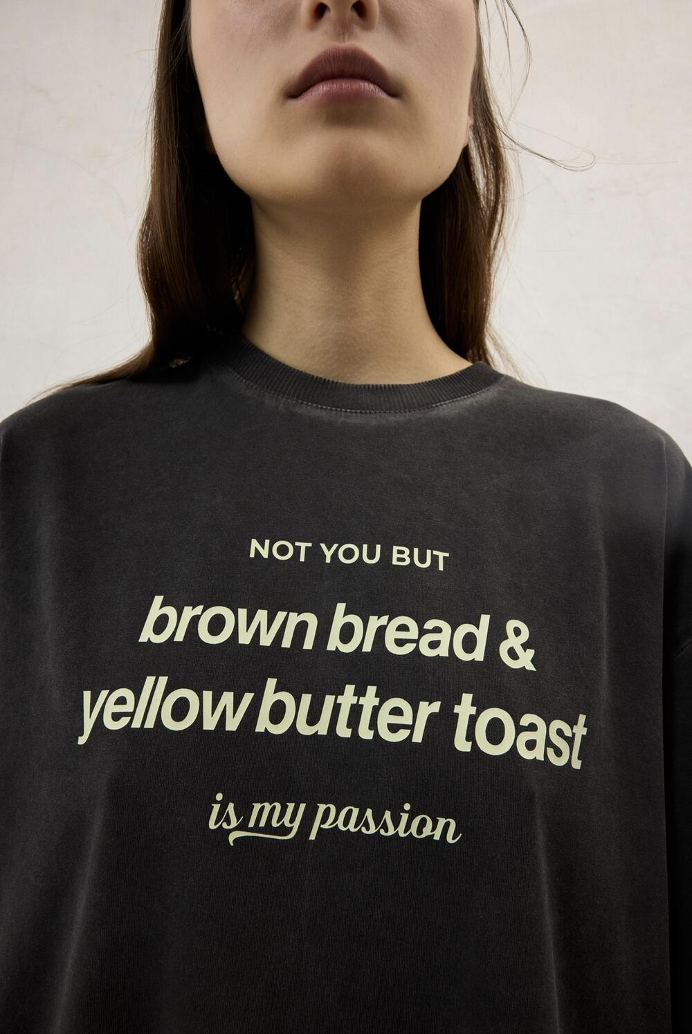 Футболка з вареної бавовни Butter Графіт виварений, L