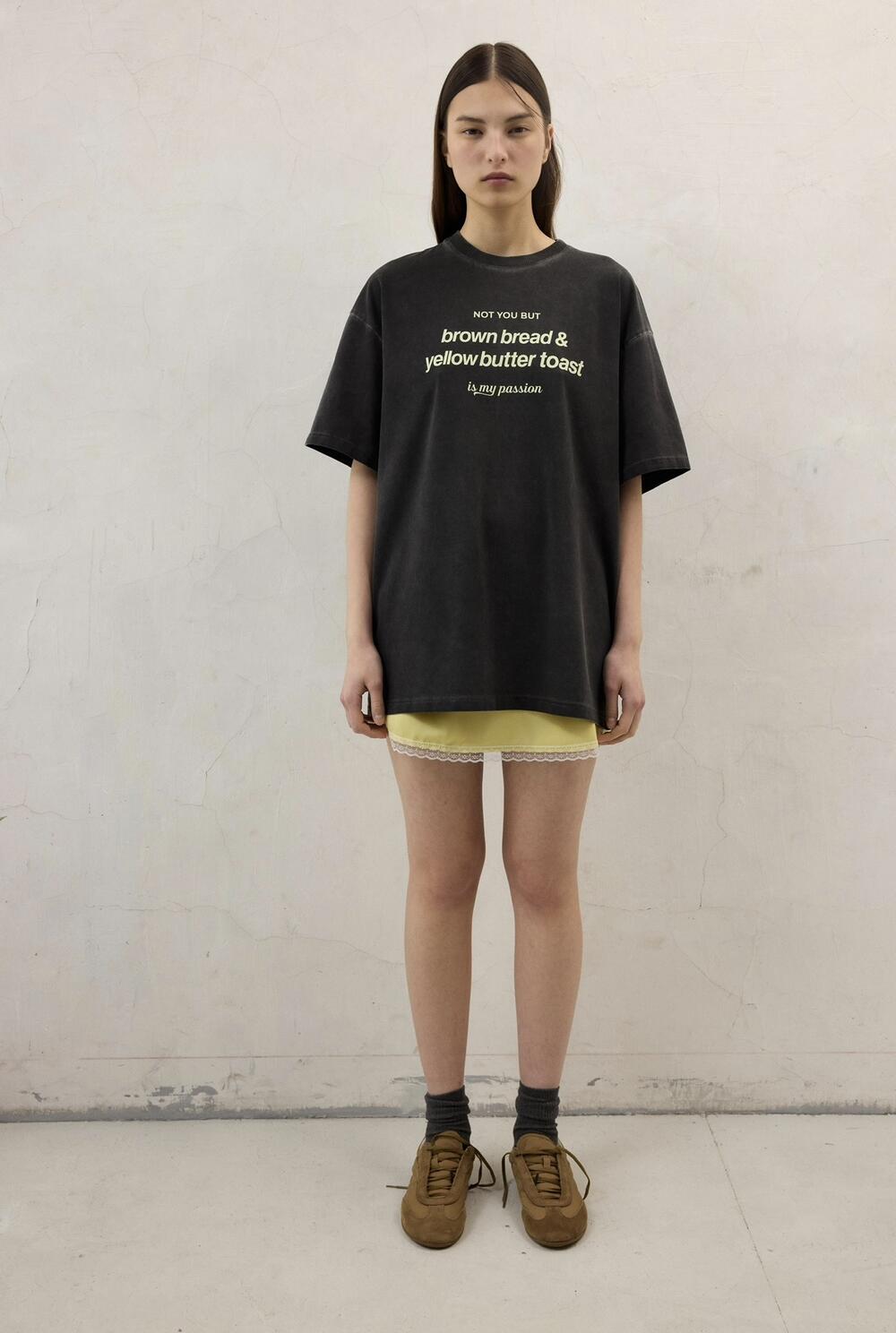 Футболка з вареної бавовни Butter Графіт виварений, STD(Сандарт)