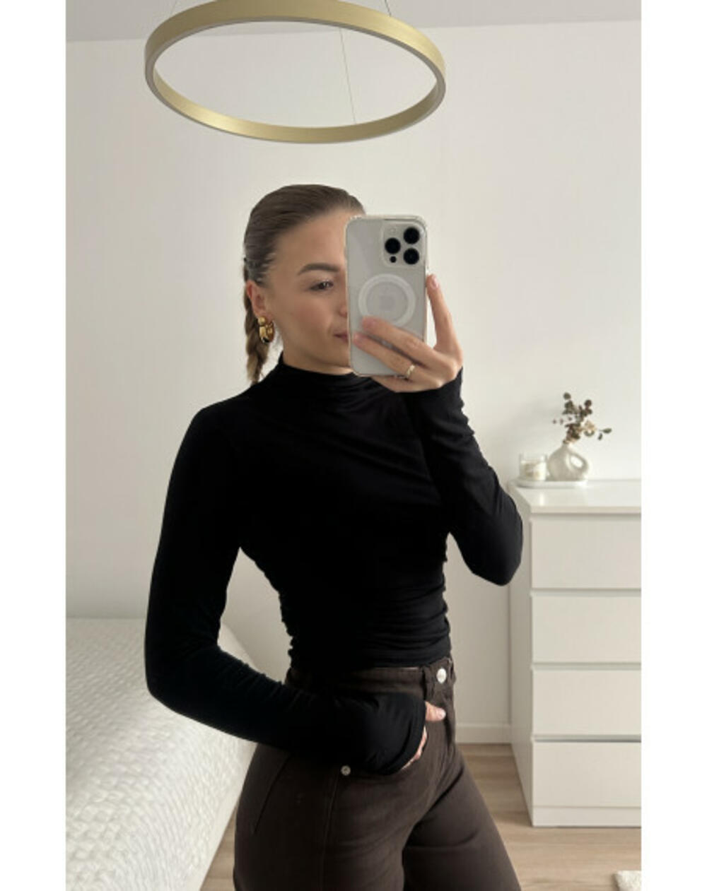 ЛОНГСЛІВ З ВИСОКОЮ ГОРЛОВИНОЮ LS015 Чорний, L