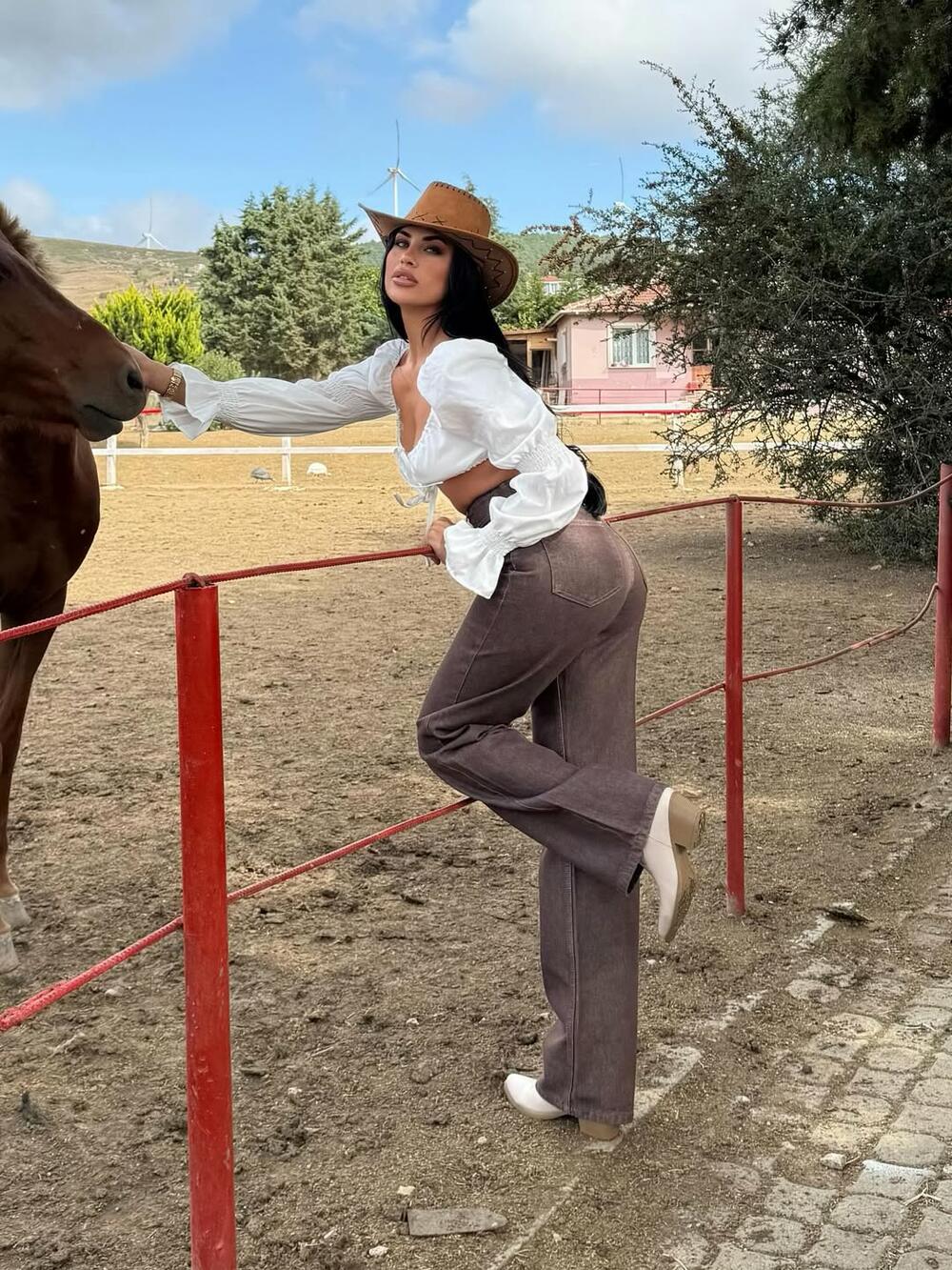 Джинси 1025-1530 WIDE LEG Шоколадний, 40