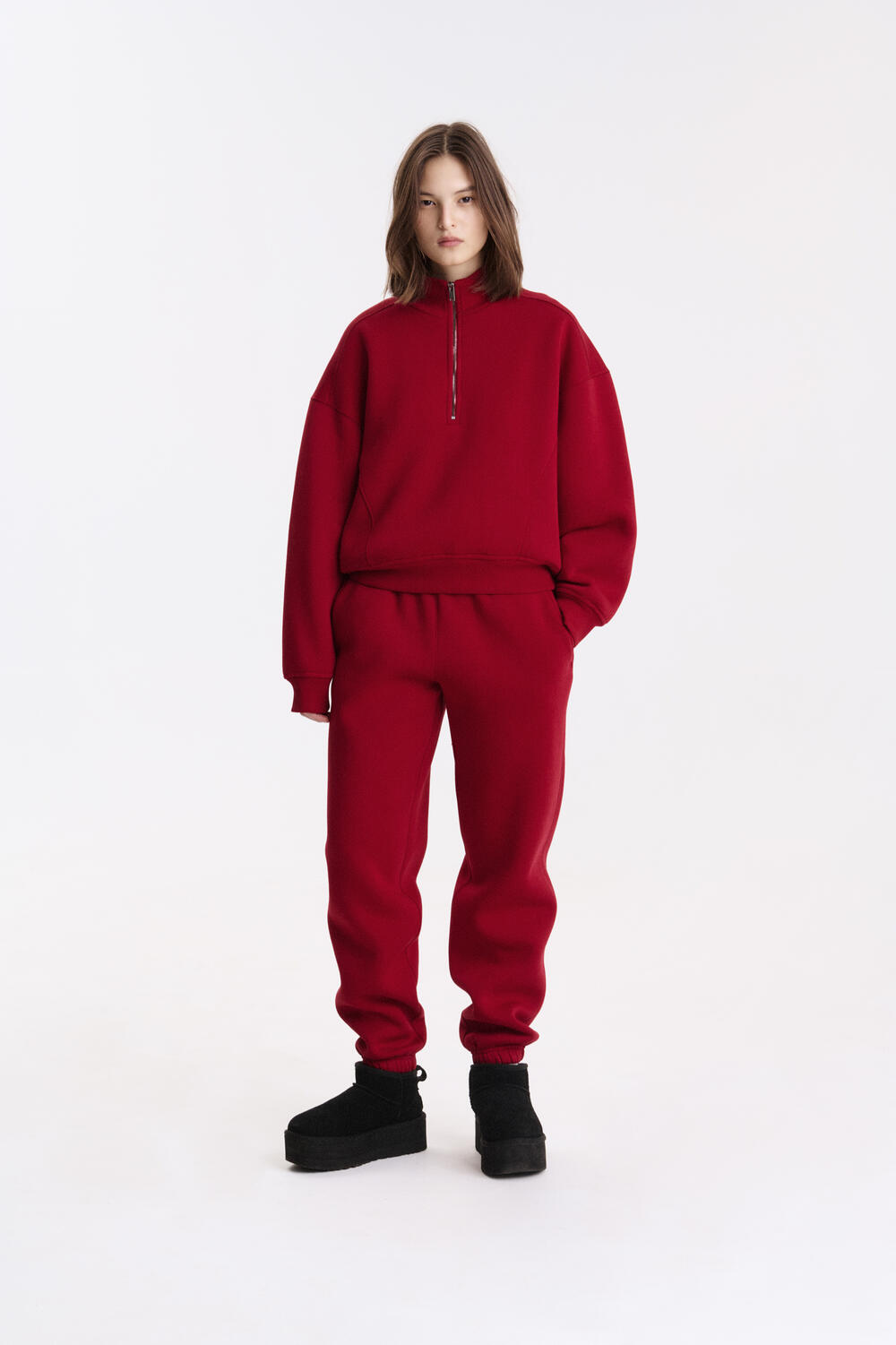 Костюм Стиль + Флорида (фліс) Бордовий, M