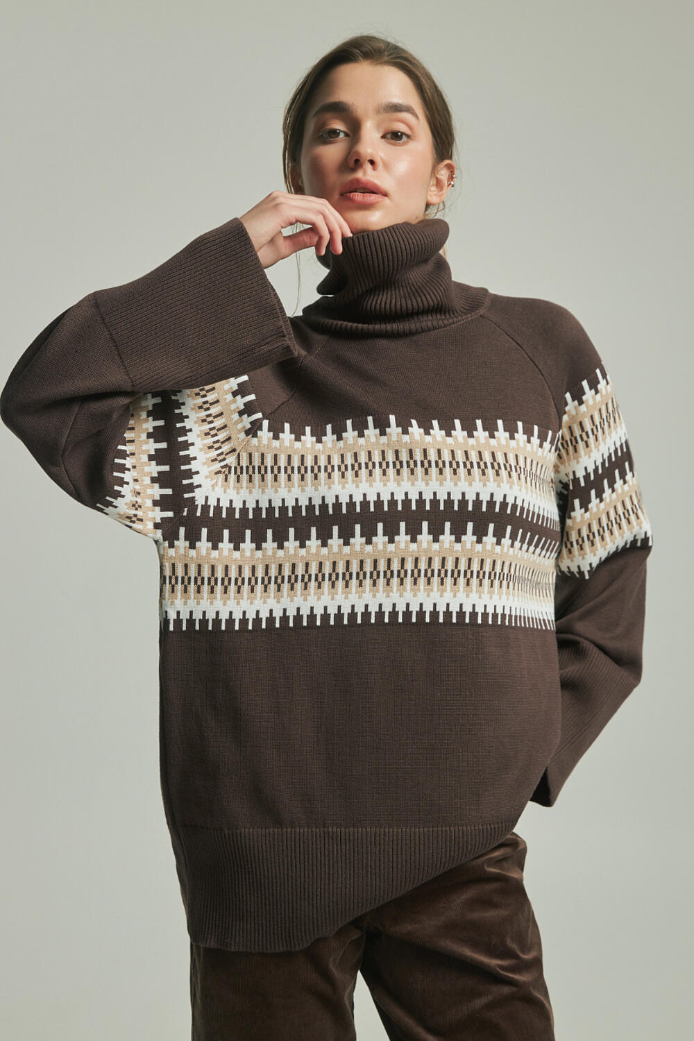 Светр РІАМІР Шоколадний, M/L