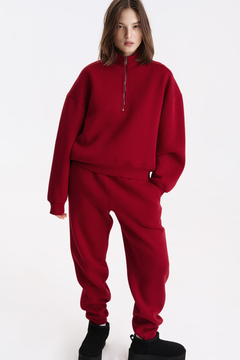 Костюм Стиль + Флорида (фліс) Бордовий, M