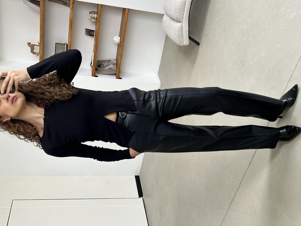 Лонгслів на змійці 31993 Чорний, M