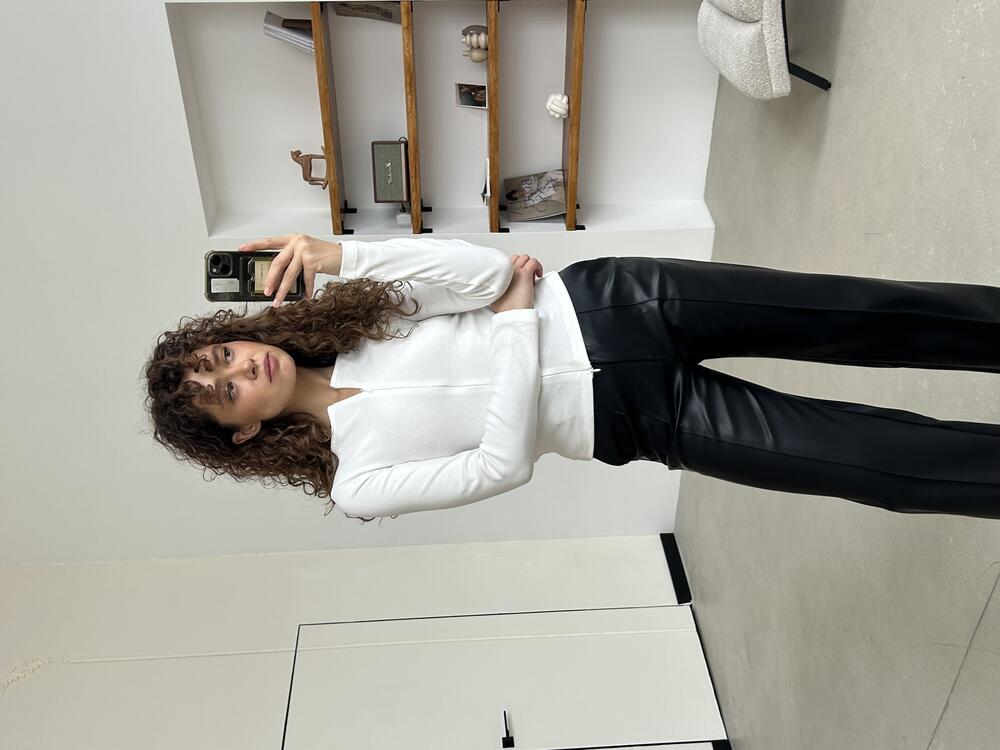 Лонгслів на змійці 31993 Молочний, M