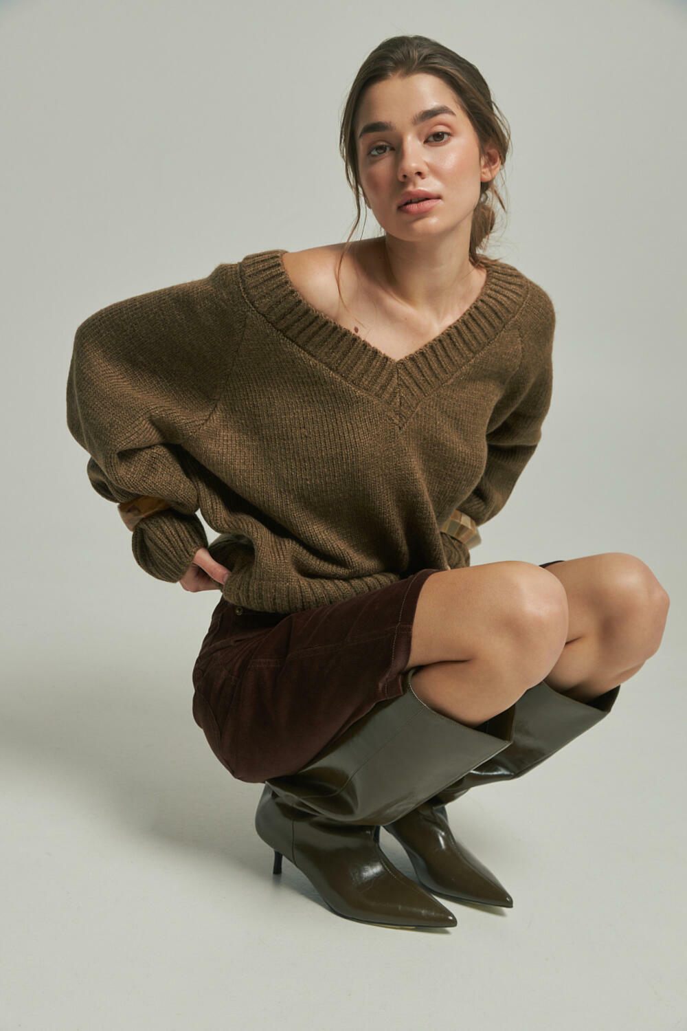 Джемпер АЛЬТЕРО Шоколадний, M/L