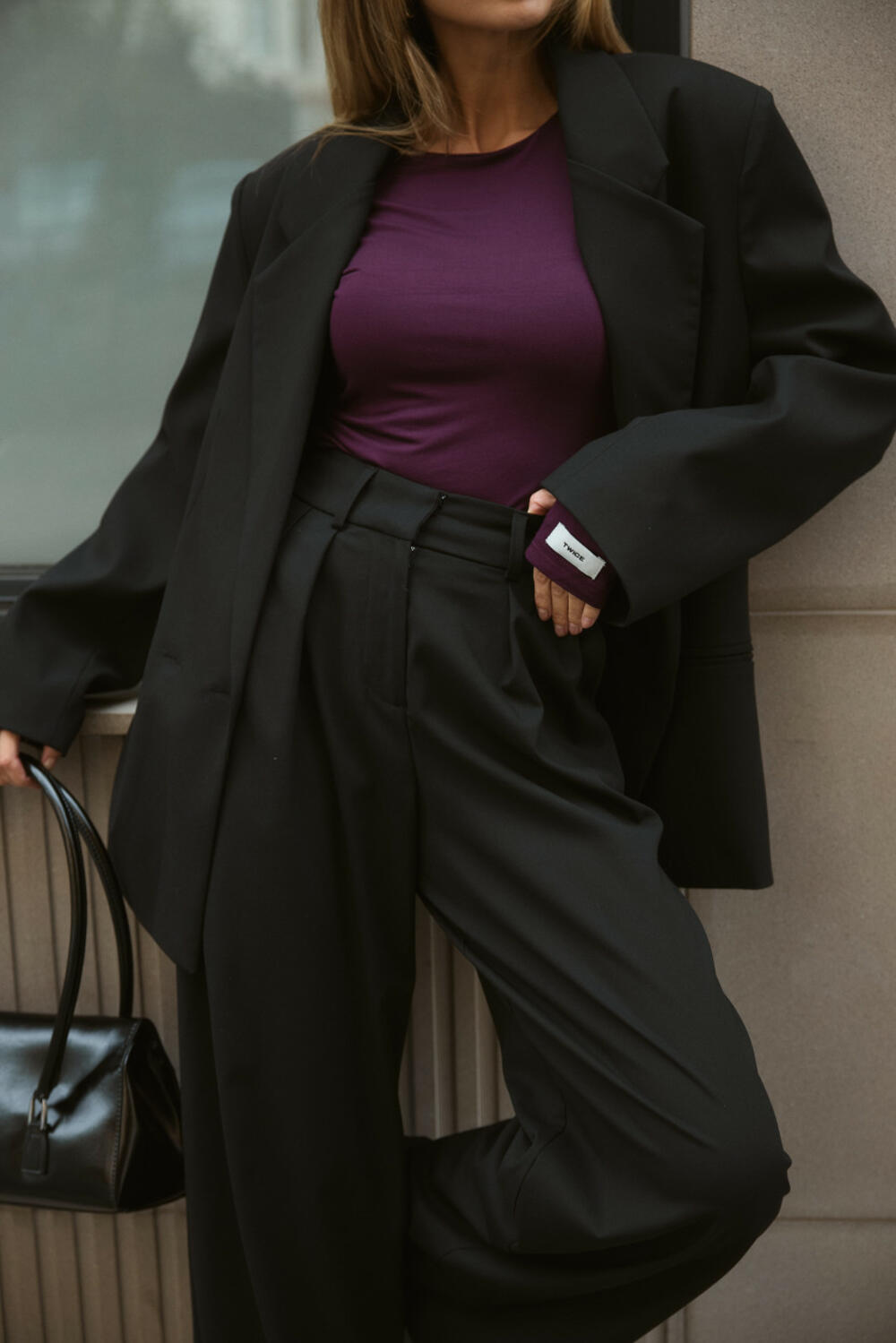 Лонгслів базовий подовжений Бургунді, S