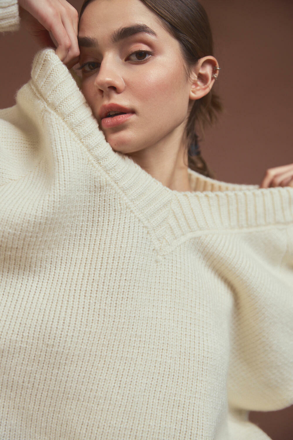 Джемпер АЛЬТЕРО Молочний, M/L