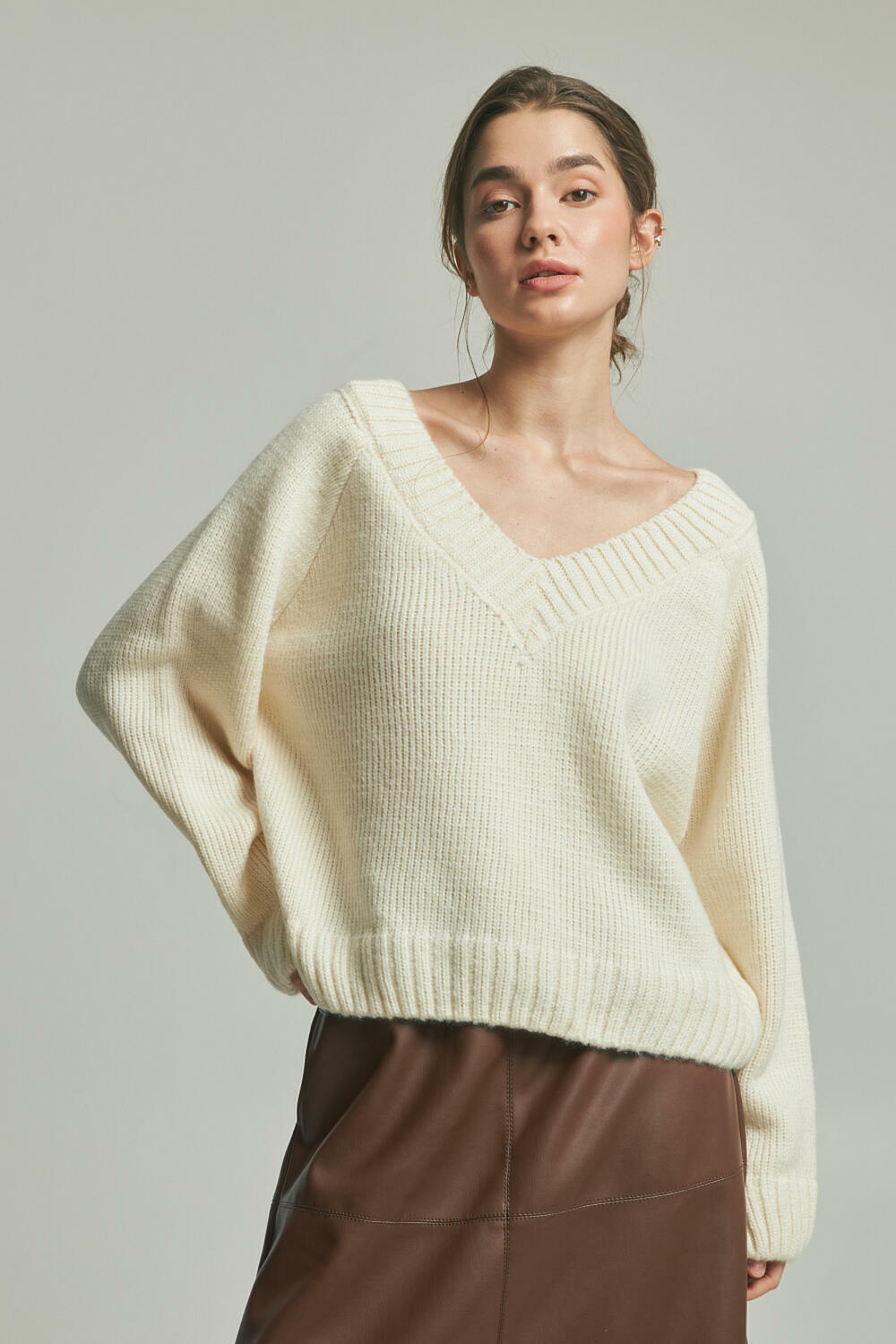 Джемпер АЛЬТЕРО Молочний, M/L