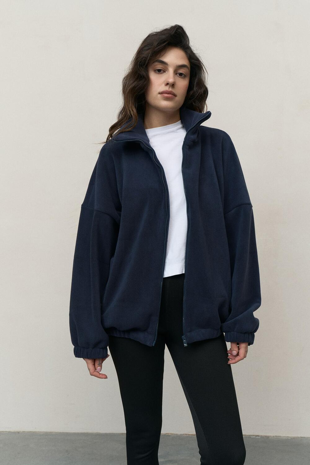 Лосини еластичні в рубчик утеплені байкою Чорний, ХS