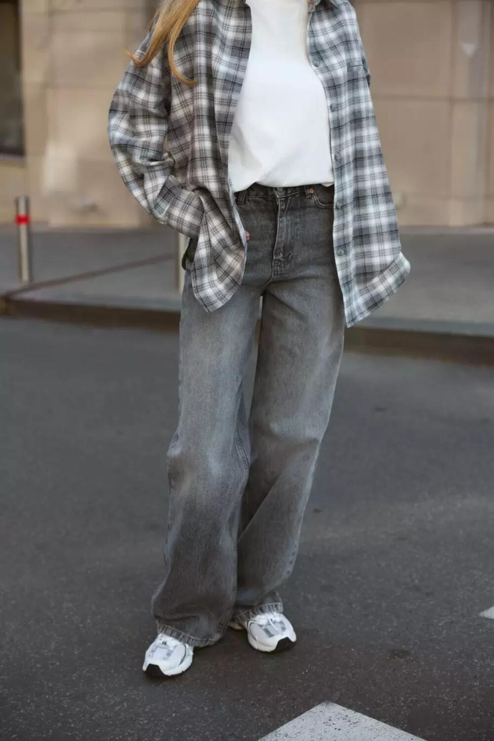 ДЖИНСИ WIDE LEG СІРИЙ WL 567 СІРИЙ  DENIM, 36