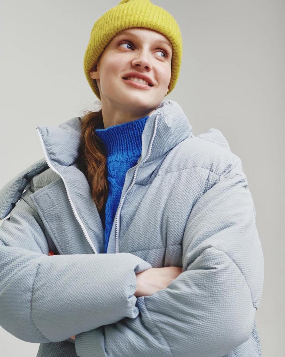 Куртка-пуфер (фактурна) Мятний, S